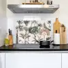 Bladeren - Monstera - Jungle - Tropical Inductie beschemer met haakjes klein -sfeer2