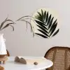 Palmblad - Donkere bladen - Subtiel Wandcirkel kunststof plaat 5mm dik klein -sfeer4