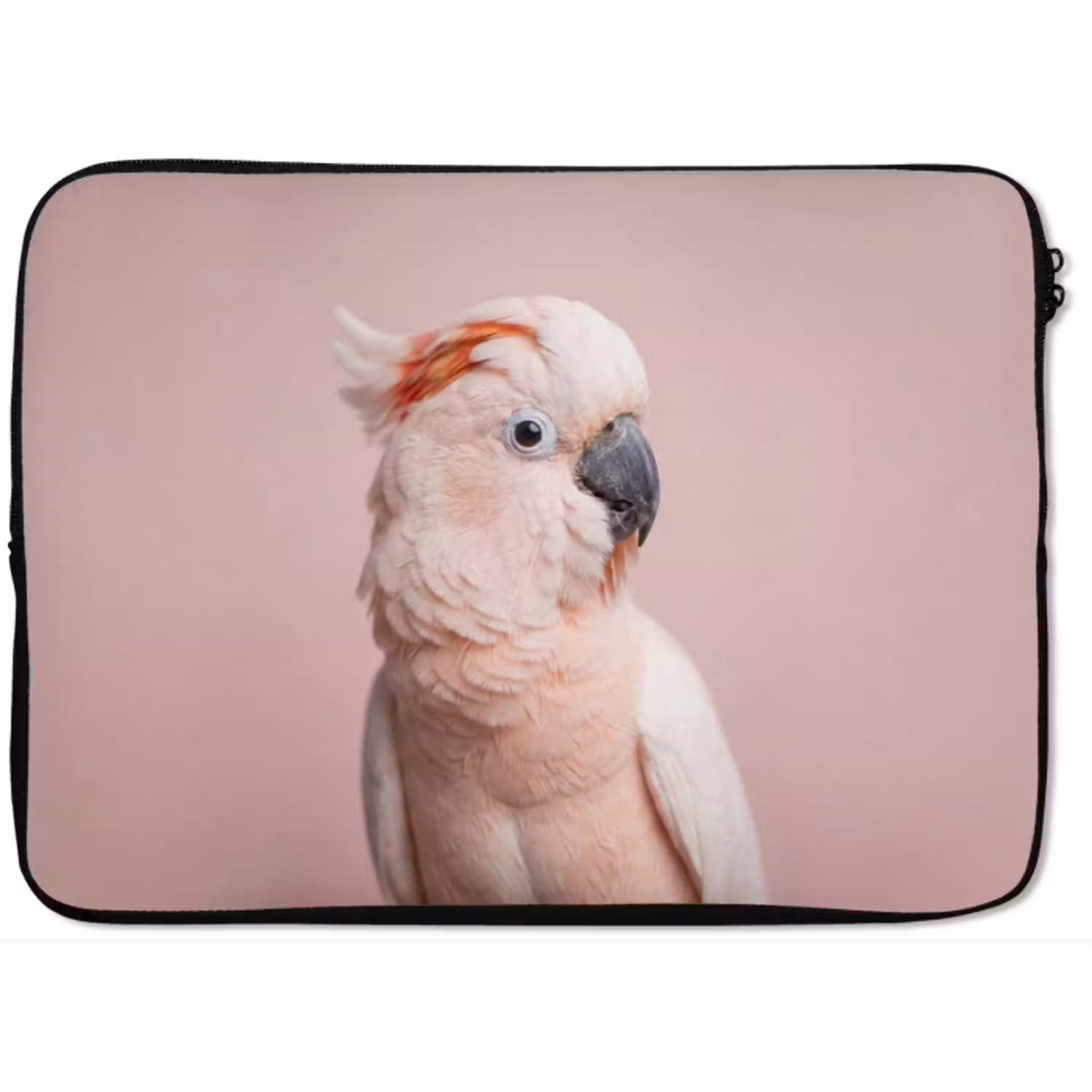 Kaketoe - Portret - Roze laptophoes neopreen klein -zkaufland3dotto