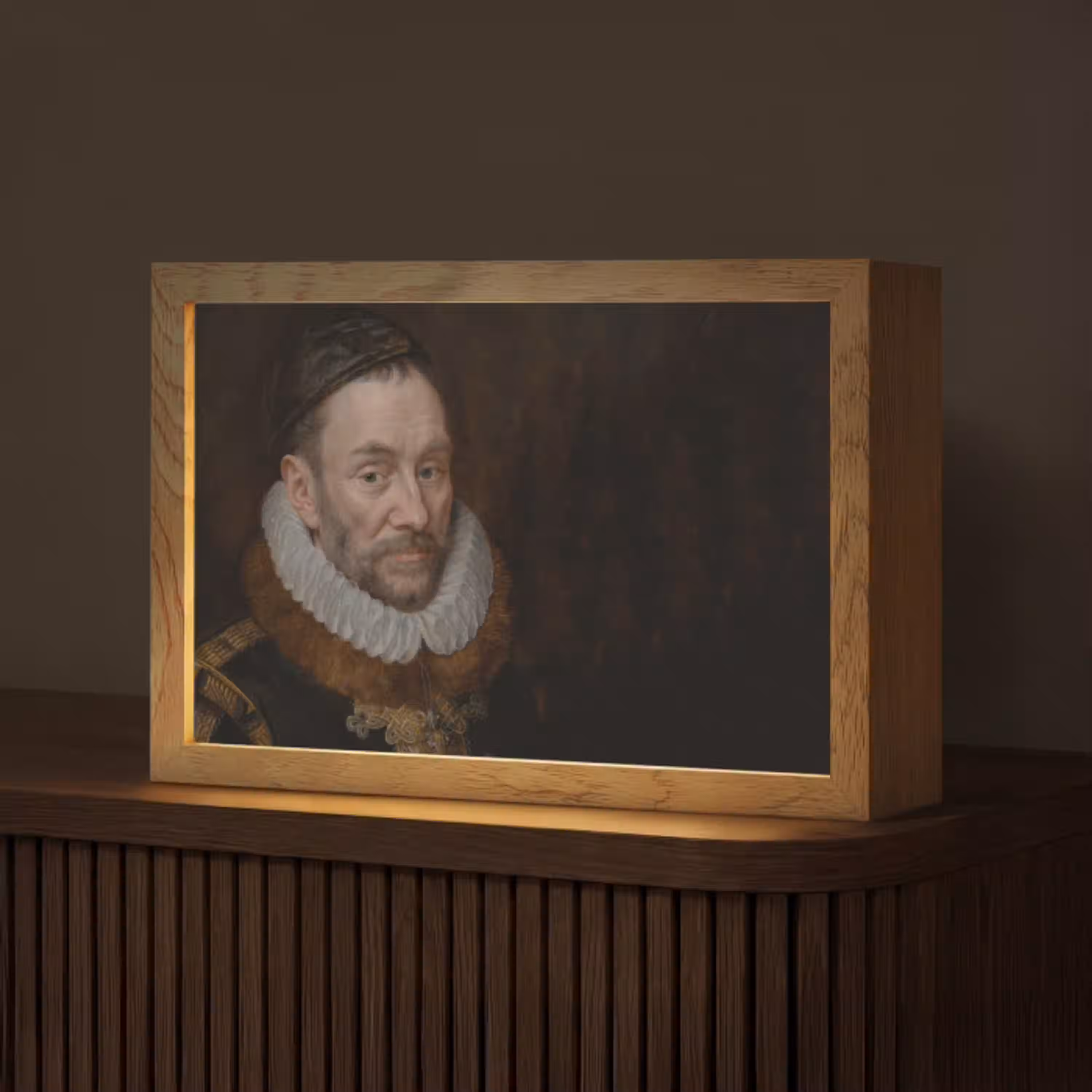 Willem van Oranje - Schilderij - Oude meesters - Kunst Light Box met kabel (Tafellamp) klein -z3d_website