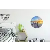 Meer - Stijger - Vogels - Zonsondergang Wandcirkel aluminium klein -kinderkamer