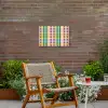 Ruit - Patroon - Kleurrijk Tuinposter op houten frame 2 cm dik klein 845 -sfeer3