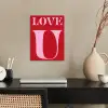 Rood - Love - Valentijn - Roze poster papier klein -sfeer1