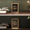 Lippen - Goud - Abstract - Zwart - Aesthetic Light Box met kabel (Tafellamp) klein -sfeer3