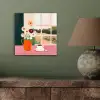 Bloemen - Koffie - Raam aluminium wit klein -sfeer2