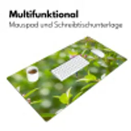 Kolibrie - Bloem - Natuur - Groen Muismat XXL klein -ysfeer4_duits