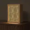 Organisch - Lijnen - Goud Light Box met kabel (Tafellamp) klein 925 -z3d_website