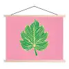 Blad - Groen - Illustratie - Minimalistisch textielposter latten blank klein -3d