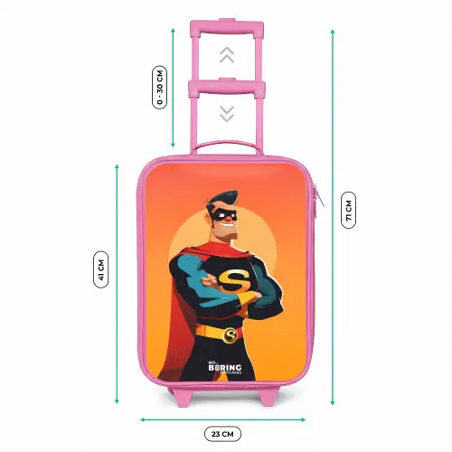 Sunny superhero Kinderkoffer - Roze klein -productfoto_formaten