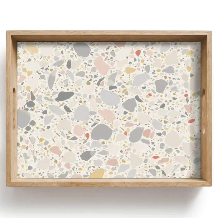Patronen - Licht - Terrazzo - Decoratie Dienblad Rechthoek middel -z3d_shopping