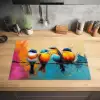 Vogels - Kleurrijk - Tak - Abstract Inductie beschermer vinyl 3mm klein -sfeer5