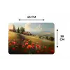 Klaprozen - Rood - Heuvels - Landschap Placemat vinyl groot -specs