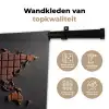 Wereldkaart - chocola - Smakelijke uitstraling Wandkleed katoen klein -sfeer2