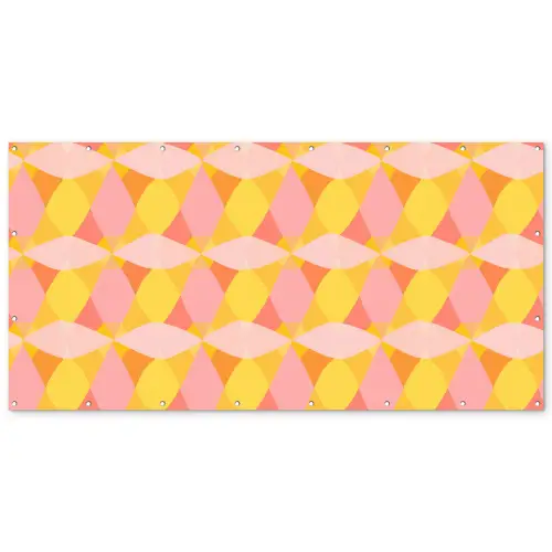 Kleurrijk - Ruitpatroon - Bladvormen Balkonbeschermer Duitsland klein 596 -zz_3d