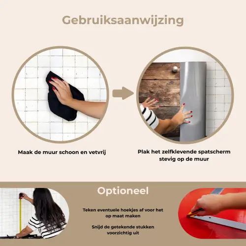 Kersthoekdecoratie - Dennenappels - Lichtjes keuken achterwand spatscherm klein -gebruiksaanwijzing_NL