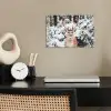 Hert - Sneeuw - Winter - Bos - Dieren poster papier klein -sfeer1