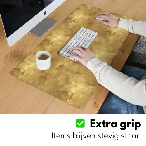 Industrieel - Textuur - Goud Muismat XXL klein 681 -sfeer3