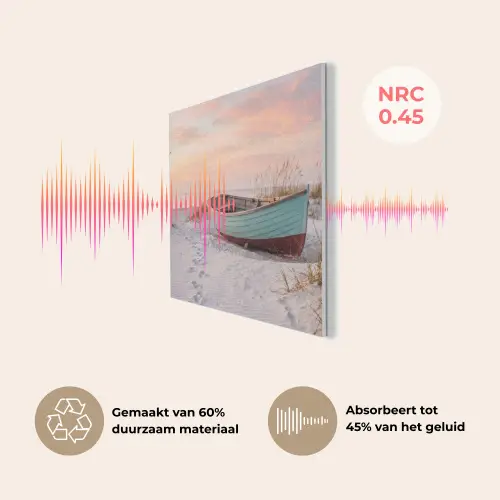 Rustiek - Roeiboot - Zandstrand PET vilt klein -USP_NL