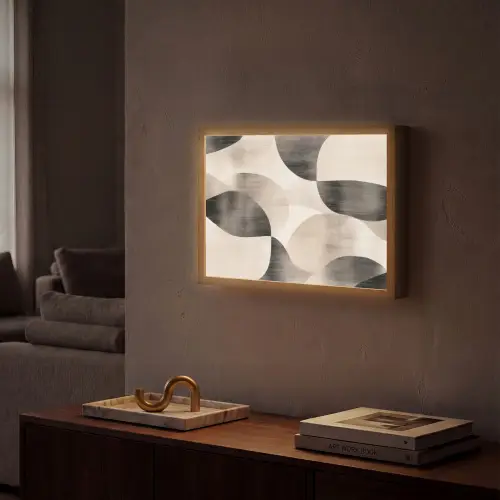 Grillige vormen - Subtiele overgangen - Dynamisch Light Box met batterij (Wandlamp) middel -sfeer1