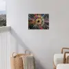 Explosie - Goud - Kleurrijk - Abstract tuinposter los doek klein -sfeer8