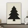 Kerstboom - Zwarte kerstboom - Boom - Japandi canvas 2cm klein -sfeer6