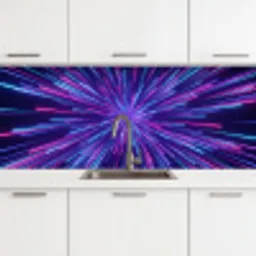 Dynamisch - Ruimte - Kleurrijk keuken achterwand 2 middel -3d