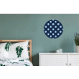 Klassiek - Dots - Blauw Wandcirkel aluminium klein 190 -slaapkamer