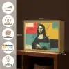 Vrouw - Kleurvlakken - Klassieke schilderkunst Light Box met batterij (Wandlamp) middel -USP_websiteoverzichtNL