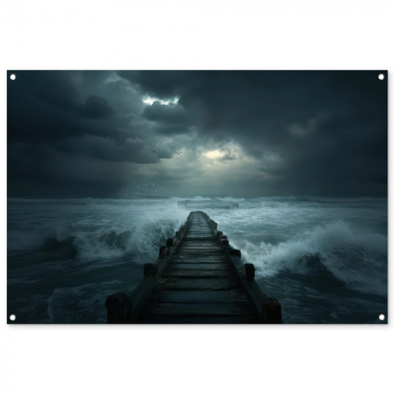 Steiger - Storm - Golven tuinposter los doek groot -3d