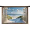 Doorkijk - Strand - Raam - Duinen - Zee Wandkleed katoen klein -zz3d