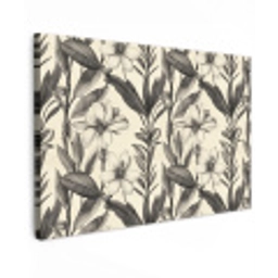Klassiek - Botanisch - Zwart - Beige canvas 2cm klein 34 -z3d