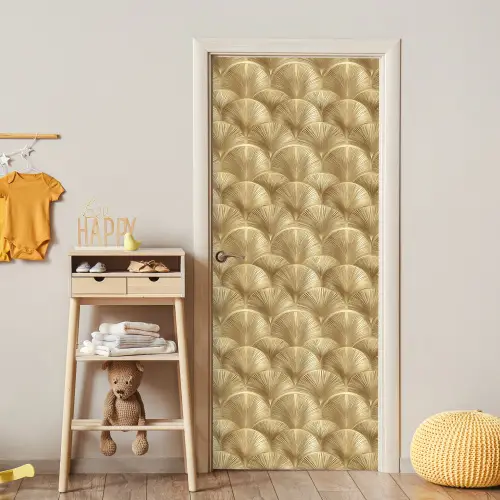 Patroon - Waaier -  Goud deurposter klein 289 -sfeer4