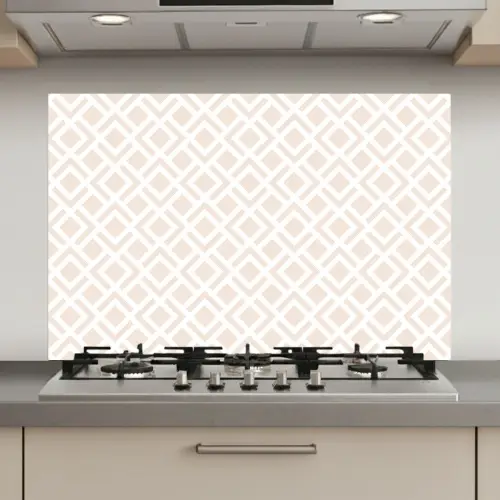 Patronen - Abstract - Beige - Geometrie keuken achterwand spatscherm klein 900 -3d_website