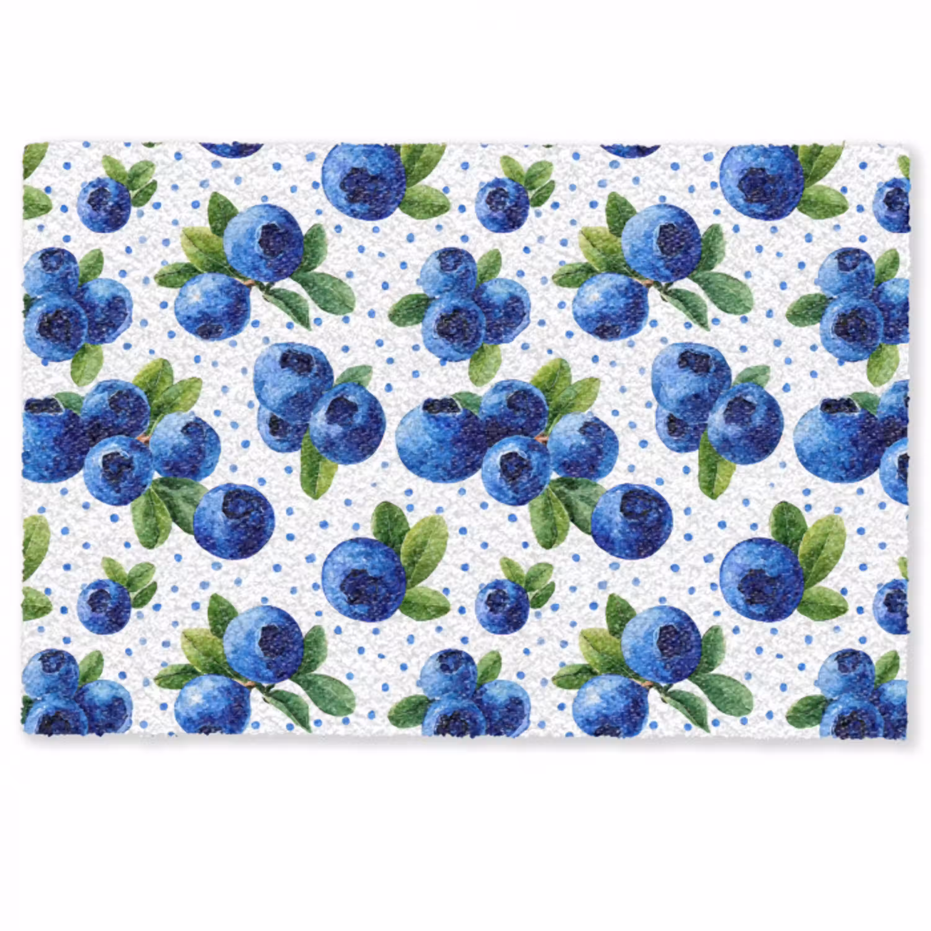 Bessen - Patroon - Blauw Deurmat klein 898 -zkaufland3d