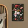 Stilleven met bloemen in een glazen vaas - Schilderij van Jan Davidsz. de Heem canvas 2cm klein -sfeer3
