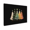Kerstbomen - Kleurrijk - Lichtjes - Ster canvas 2cm klein -z3d