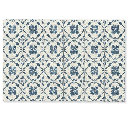 Grafisch - Tegel - Blauw Deurmat klein 898 -zkaufland3d