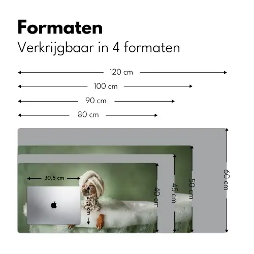 Hond - Bad - Champagne - Handdoek Muismat XXL klein -sfeer5