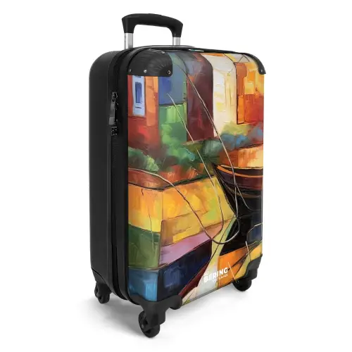 Abstract - Kunst - Boot - Kleuren NBS - Handbagage koffer - Kinderen Unisex middel -productfoto_3d