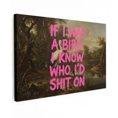 Klassiek - Humor - Roze canvas 2cm klein -z3d