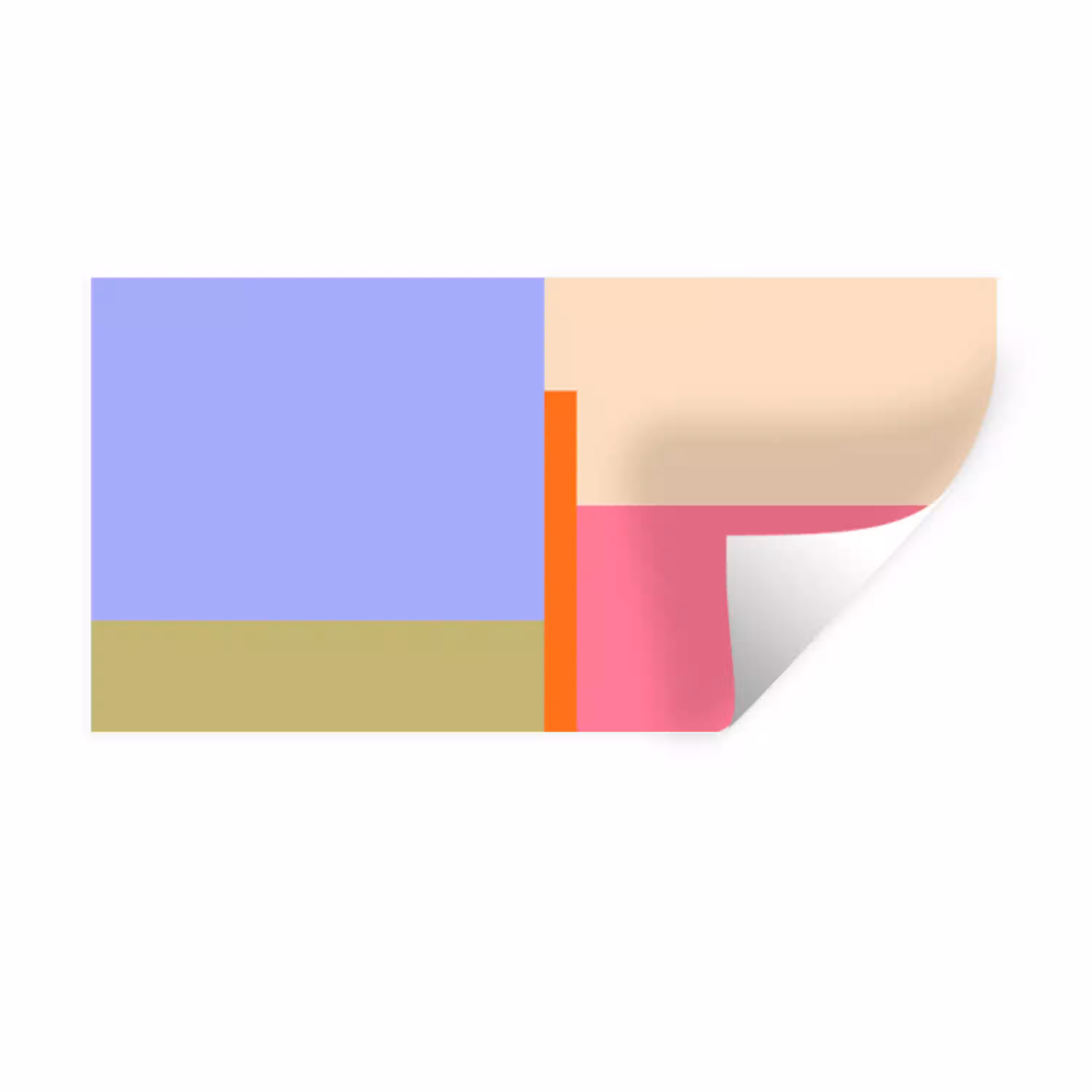 Abstract - Geometrie - Kunst - Modern - Kleurrijk Muursticker klein -3d