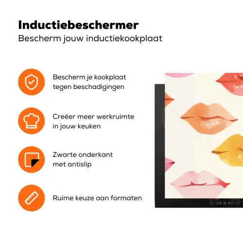 Lippen - Kleurrijk - Glanzend Inductie beschermer vinyl 3mm klein -zzzzzzz-td-ups