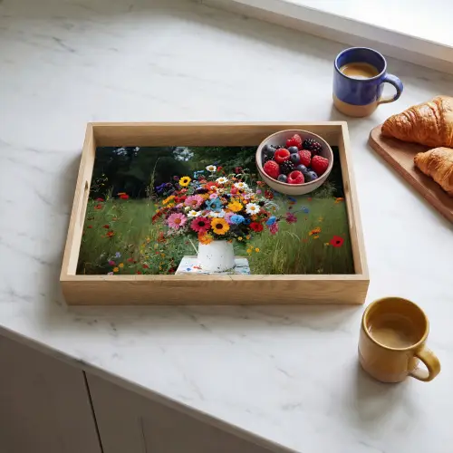 Bloemen - Krukje - Gieter - Veld Dienblad Rechthoek middel -sfeer2