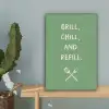 Grill - Groen - Zomer - Quote canvas 2cm klein -sfeer4