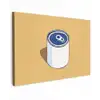 Blikje - Minimalistisch - Blauw - Illustratie canvas 2cm klein -z3d