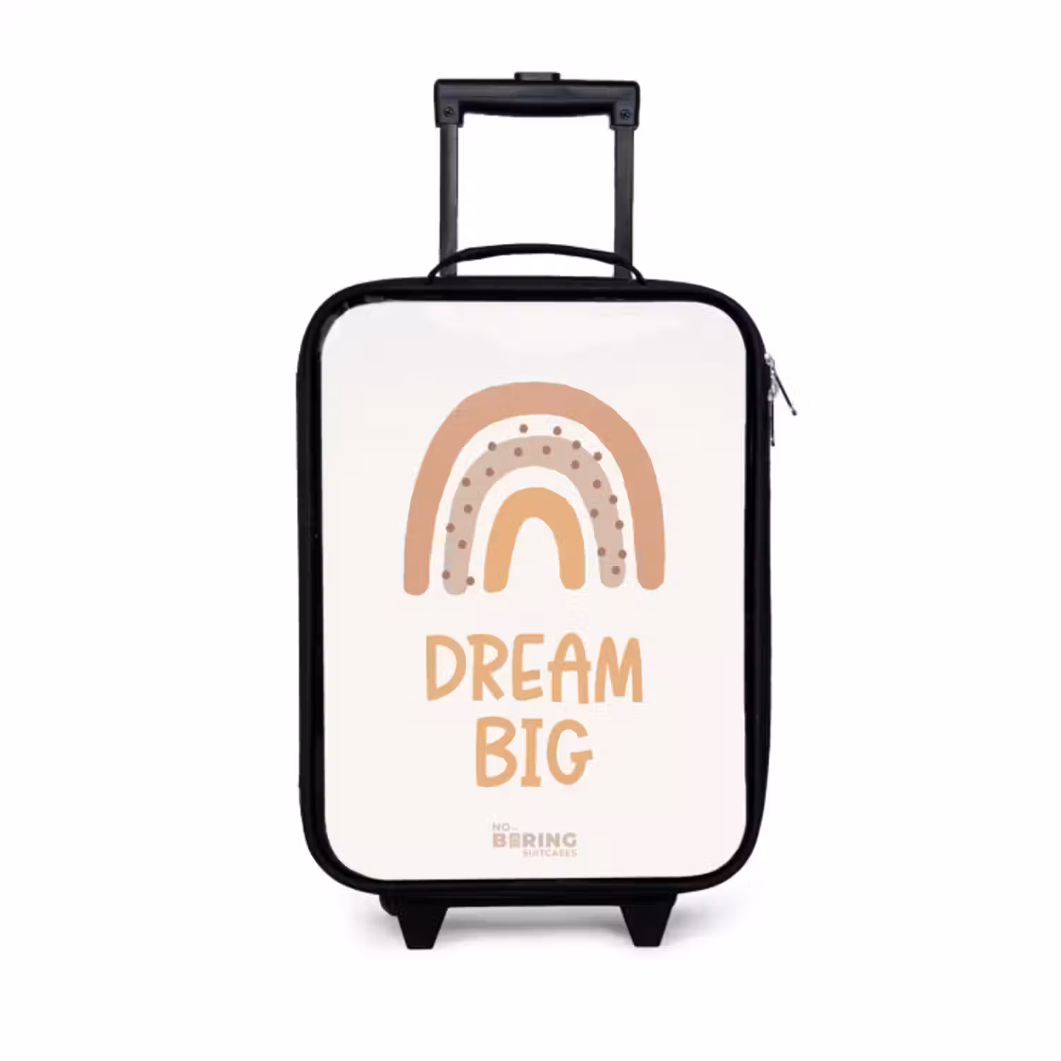 Kinderkoffer - Zwart - Regenboog met de quote 'Dream Big'
