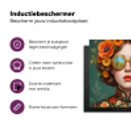 Portret - Vrouw - Kleurrijk - Expressief Inductie beschermer vinyl 3mm middel -zzzzzzz-cc-usp