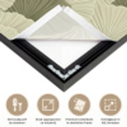 Bladeren - Structuur - Groen Textielframe zwart klein 947 -USP_feed_closeupNL