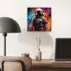 Astronaut - Graffiti - Zwart - Kleuren aluminium wit klein -sfeer5
