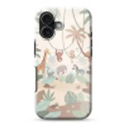 Jungle - Dieren - Groen Toughcase MagSafe Apple iPhone 17 klein -3d